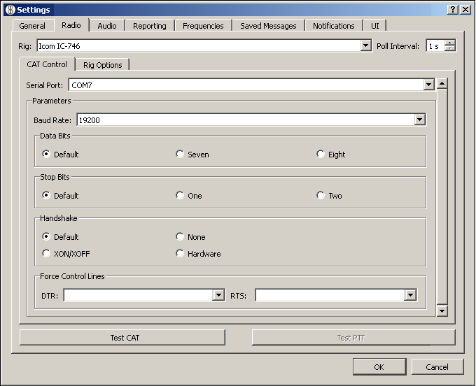 JS8Call de KN4CRD v.2.2.0,  CAT Control